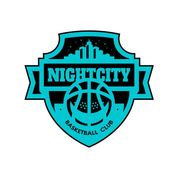 Night city Basketball club logo template Miniaturansicht