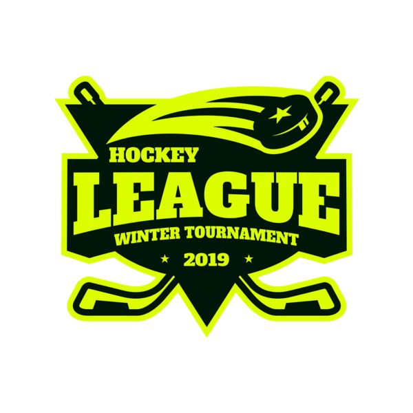 League Hockey Winter Tournament logo template Miniaturansicht