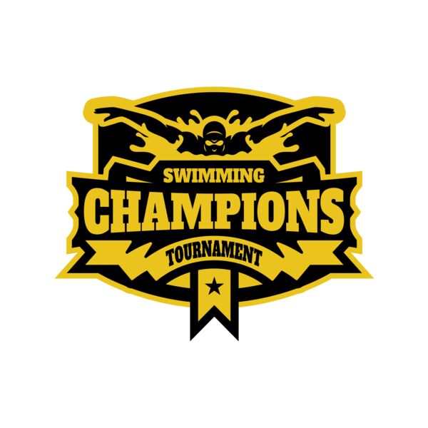 Champions Swimming Tournament logo template Miniaturansicht