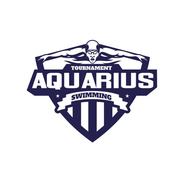 Aquarius Swimming Tournament logo template Miniaturansicht